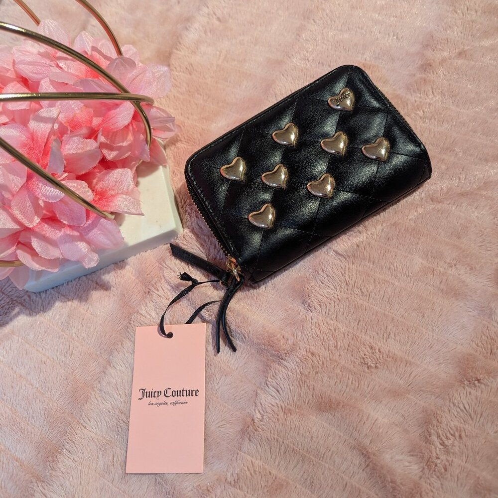 NWT Juicy Couture Black Double Zip Wallet